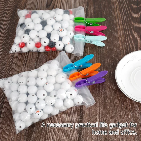 48Pcs Clothes Pegs for Washing Line Strong Grip Washing Pegs Clothespin Soft Plastic Clothes Clips Home Laundry Pegs Windproof - Image 5
