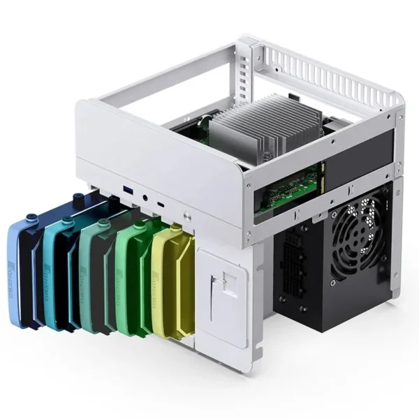 JONSBO N2 NAS Mini Case Storage All-In-One Home Office Server PC Case 5 Hard Disk Location Hot-Swappable ITX Motherboard Chassis - Image 3