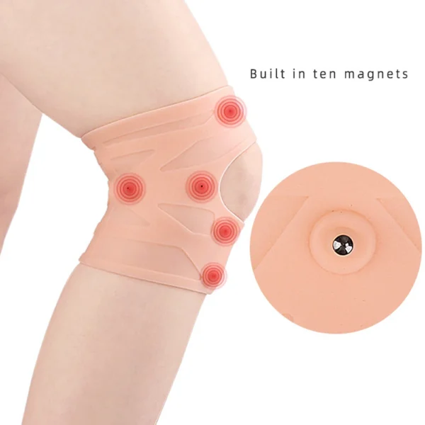 1PC Magnetic Knee Brace,Silicone Knee Compression Sleeve Support Brace,Waterproof Patella Knee Pad Protectors for Sport Meniscus - Image 6