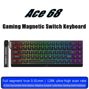 MCHOSE ACE 68 Magnetic RGB Gaming Keyboard Hall Effect Rapid Trigger Hyper-Fast Adjustable Actuation 8K Hz Polling Rate Keyboard