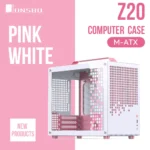JONSBO Z20 Pink White MATX ATX Chassis 20L Detachable Handle Case 163mm Air-Cooled Graphics Card Type-C Desktop Small Space