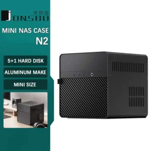 JONSBO N2 NAS Aluminum Mini ITX Case Home Office Entertainment Game Computer Server ITX Host 5 Hard Disk Supports SFX Power