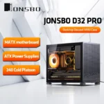 JONSBO D32 PRO Black MATX Desktop Small PC Case Transparent Adjustable Motherboard ATX Power 240 Water-Cooling корпус пк ケース