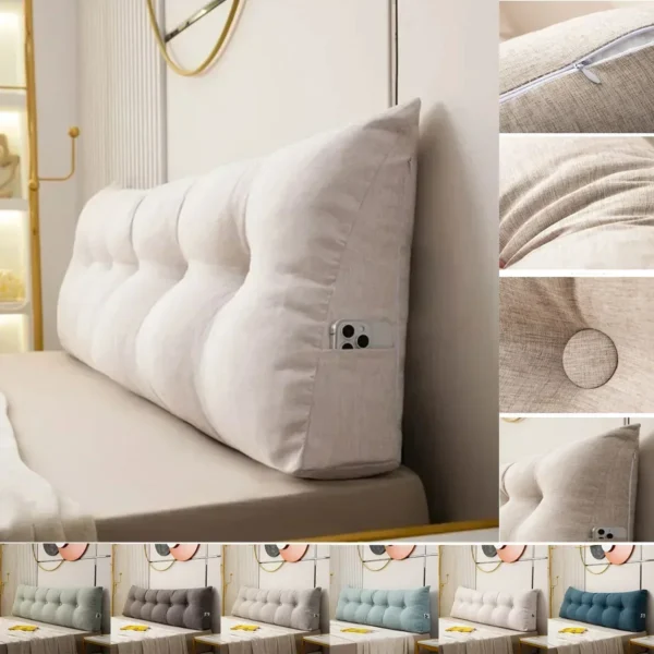 Headboard Pillow Triangle Cushion Backrest Pain Relief Sofa Waist Cushion Wedge Sleeping Pillow for Decorative Pillows for Bed