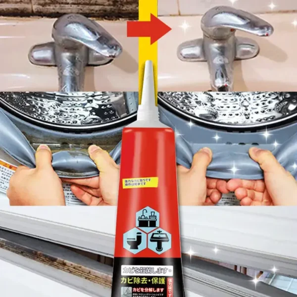 All-Purpose Mold and Mildew Remover Gel Effective Eco Mold Mildew Cleaner for Bathroom Washing Machine Refrigerator Strip - Image 5