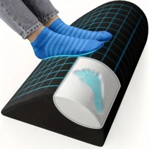 1pc Foot Rest Under Desk Footrest at Work-Ergonomic Design Foot Stool for Fatigue with Memory Foam,Non Slip Bead,Washable Cover