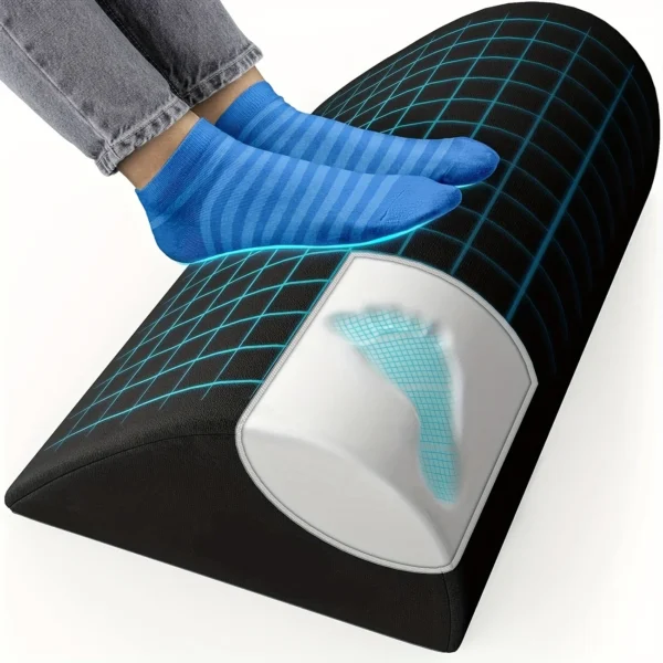 1pc Foot Rest Under Desk Footrest at Work-Ergonomic Design Foot Stool for Fatigue with Memory Foam,Non Slip Bead,Washable Cover