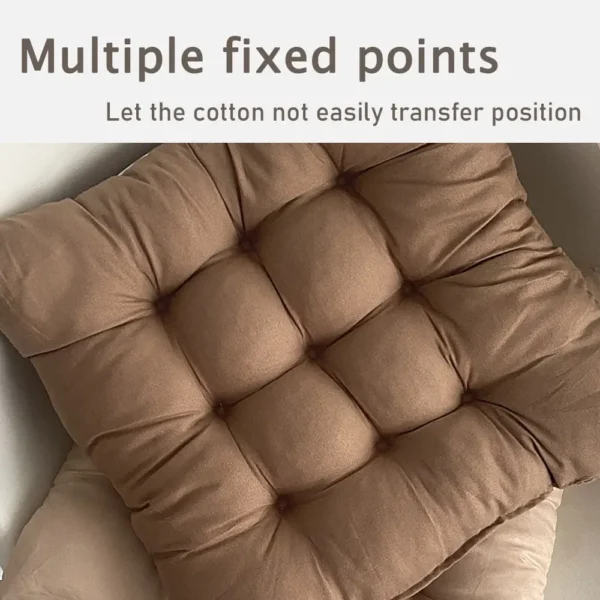 Linen Cushion Pearl Cotton Square Stool Backrest Pillow Home Office Computer Chair Protective Mat Seat Pad Buttocks Chair Mat - Image 4