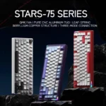 New Weikav Stars-75 Series Three Mode Aluminum Lumps Mechanical Keyboard Leaf Spring+Beryllium Copper Structure Esports Keyboard