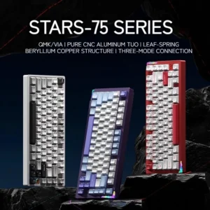 New Weikav Stars-75 Series Three Mode Aluminum Lumps Mechanical Keyboard Leaf Spring+Beryllium Copper Structure Esports Keyboard