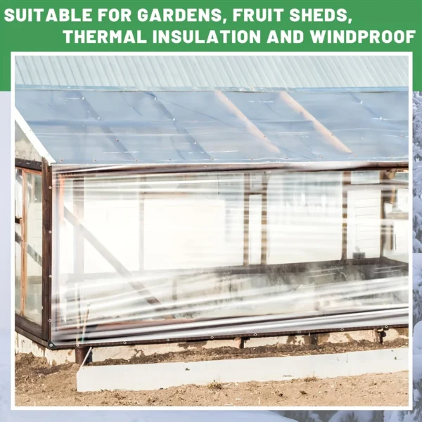 1 Batch of High-Density Transparent Waterproof Tarpaulin with Sealing Rings - a Universal Tarpaulin for Courtyard Gardens and Ca - Image 4