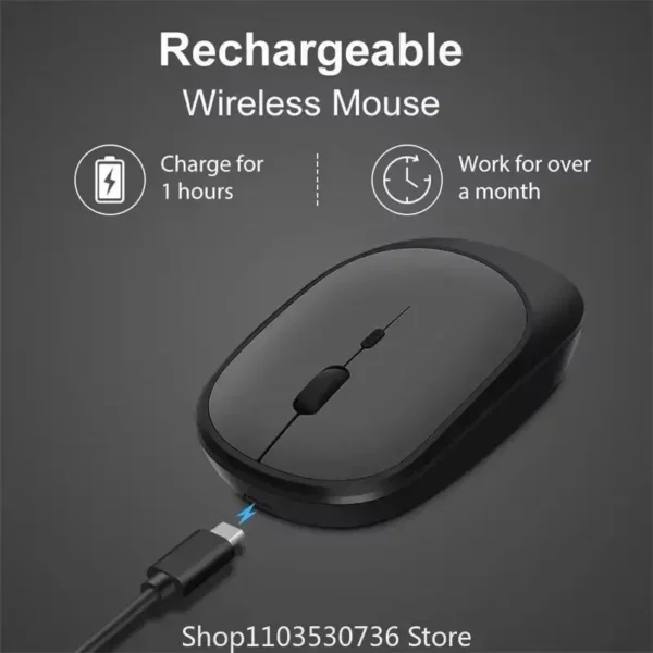 2025 New Wireless Mouse Bluetooth USB Silent Mice Adjustable DPI Ergonomic Design Rechargeable Gaming Mouse For Xiaomi Tablet - Image 3