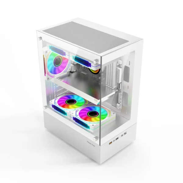 Power Train Illusionary Realm Computer Case M-ATX ITX Seaview Room Side Transparent Desktop Chassis Support 240 Water Cooler - Image 3