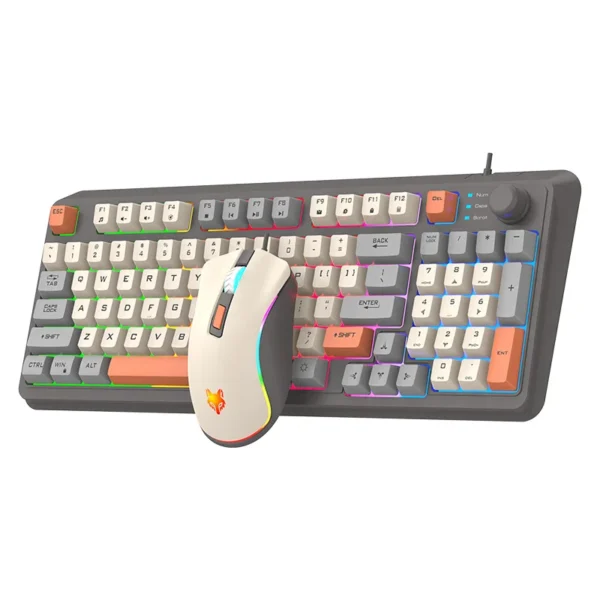 K82 Keyboard & Mouse Combos Colorful 94-Keys LED Backlight USB Wired Mechanical Gaming Keyboard for Notebook Desktop Laptop - Image 6