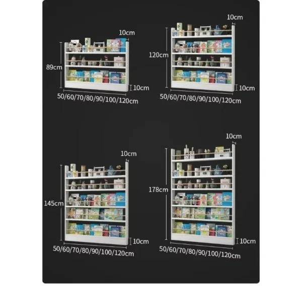 Narrow behind the door solid wood Kid bookshelf Library magazine shelf Bookcase，Very narrow shelving - Image 6
