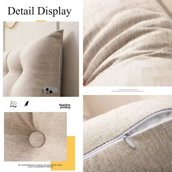 Headboard Pillow Triangle Cushion Backrest Pain Relief Sofa Waist Cushion Wedge Sleeping Pillow for Decorative Pillows for Bed - Image 3