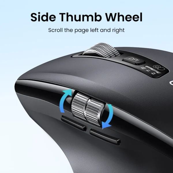 UGREEN Hyper-Fast Scroll Wireless Mouse Bluetooth 5.4 2.4G Ergonomic 5000DPI for MacBook Tablet Laptops Computer PC Mice - Image 3