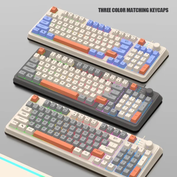 K82 Gaming Gaming Keyboard Glows Wired USB Desktop PC/Notebook Available 19-key punchless knob to adjust volume - Image 4