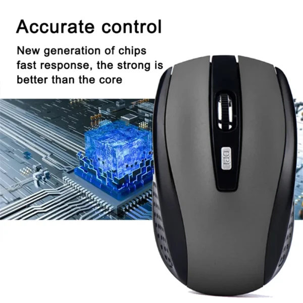 2.4G Wireless Mouse 2.4Ghz Gaming Mouse 6D Optical Wireless Mouse Slim Mini Noiseless Mice DPI1600 for Macbook PC Laptop - Image 2