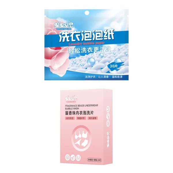 30PCS Laundry Detergent Sheets Easy Dissolve Laundry Tablets Strong Deep Cleaning Detergent Laundry Soap for Washing Machine - Image 4