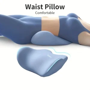 Ergonomic Memory Foam Lumbar Pillow for Office and Bed Sleepers Car- Comfortable Back Support Cushion with Washable Cover Amagi