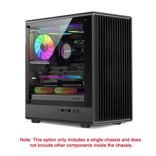 Power Train V1 MATX ITX Chassis Desktop Computer Side Transparent Glass Vertical Host Support 240/280 Water Cooling PC Case - Image 2