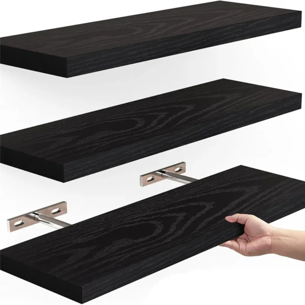 A69efloating Shelves For Wall,16In Wood Wall Shelf For Room Decor/Storage/Display,For Bedroom,Bathroom,Living Room,Kitchen