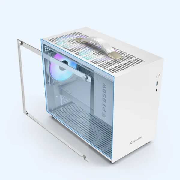 PowerTrain X-GAMER X100 M-ATX Portable Computer Case ITX MATX Power Supply Support U3 Type-C Desktop MINI Small Chassis - Image 5