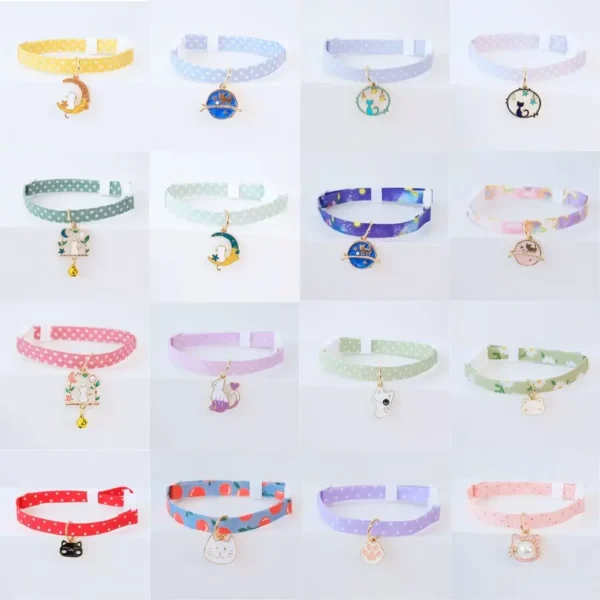 1PC Cute Kitten Collar Pet Cat Safety Necklace Breakaway Adjustable Cats Collar Puppy Collar Cat Pendant Puppy Cat Pet Supplies - Image 2