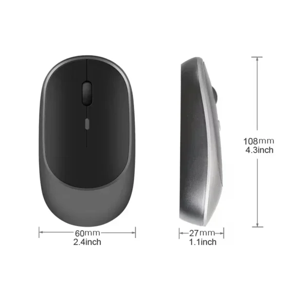 2025 New Wireless Mouse Bluetooth USB Silent Mice Adjustable DPI Ergonomic Design Rechargeable Gaming Mouse For Xiaomi Tablet - Image 5
