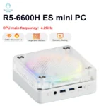 Genmachine AMD R5 6600H ES New Mini PC Windows 11 WiFi 6 Gaming PC DDR5 4800MHz 4.2GHz CPU M.2 SSD Display Computer Support 4K