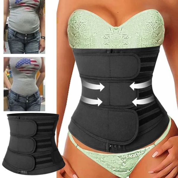 Neoprene Sweat Body Shaper Waist Trainer Belts Shapewear Girdle Tummy Control Slimming Fat Burning Postpartum Sheath Belt - Image 2
