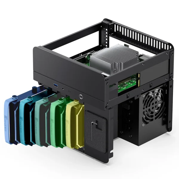 JONSBO N2 NAS Aluminum Mini ITX Case Home Office Entertainment Game Computer Server ITX Host 5 Hard Disk Supports SFX Power - Image 4