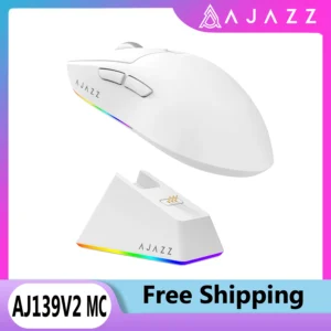AJAZZ AJ139 V2 MC Wireless Gaming Mouse 12000DPI PAW3311 Gaming Sensor with Charging Dock for Laptop PC