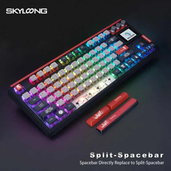 SKYLOONG GK87 Pro 3-Mode Wireless Mechanical Keyboard 8000hz Hot-Swappable 2-inch RGB Screen Custom Low latency Game Keyboard - Image 6