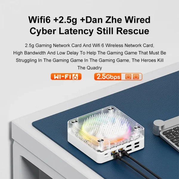Genmachine AMD R5 6600H ES New Mini PC Windows 11 WiFi 6 Gaming PC DDR5 4800MHz 4.2GHz CPU M.2 SSD Display Computer Support 4K - Image 3