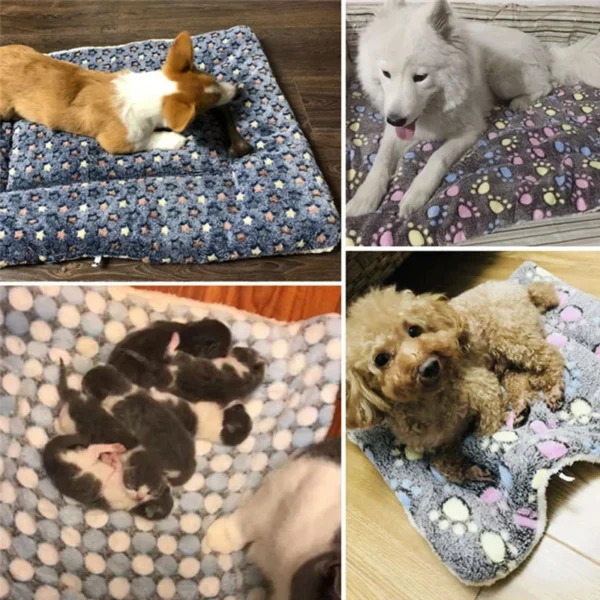 Flannel Pet Sleeping Mat Dog Bed Cat Litter Puppy Bed Dog Sofa Lovely Mattress Cushion for Small Large Dog Blanket Pet Supplies - Image 2