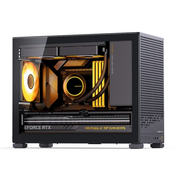 JONSBO D32 STD MATX Desktop Small PC Case Transparent Motherboard Adjustable ATX Power 240 Water-Cooling Black корпус пк ケース - Image 4