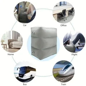 1pc Inflatable Foot Rest Pillow Three Layers For Travel Portable Adjustable Height Stool For Foot Rest Leg Cushion Pillow