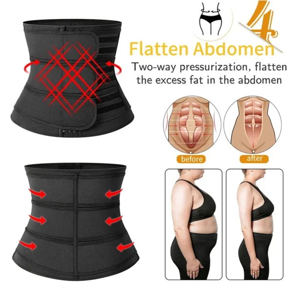 Neoprene Sweat Body Shaper Waist Trainer Belts Shapewear Girdle Tummy Control Slimming Fat Burning Postpartum Sheath Belt - Image 6