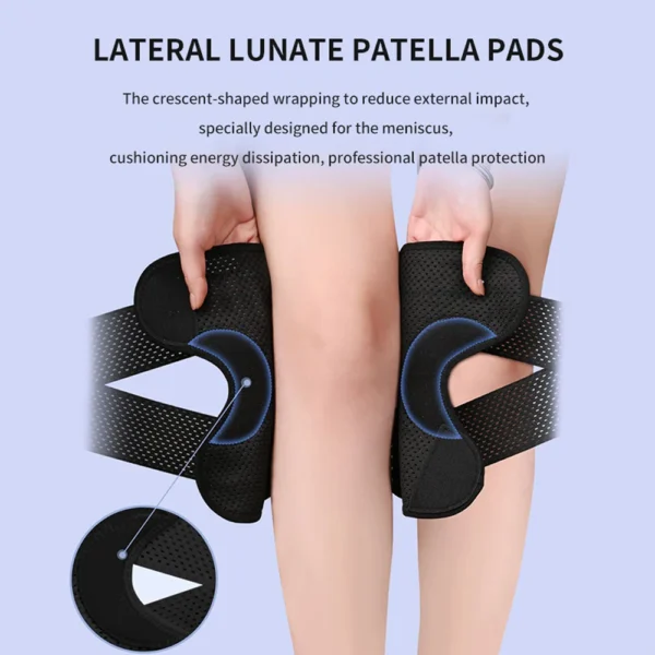 1PC Compression Knee Brace Support, Knee Wrap with Side Stabilizers for Knee Pain, Running, Meniscus Tear, ACL, Arthritis Relief - Image 3