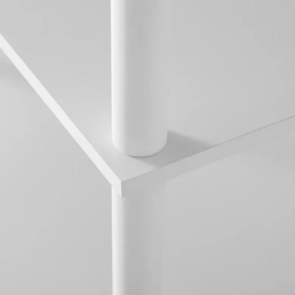 No Tools 4-Shelf Storage Bookcase, White,Shelf for Small Spaces, Bedroom, Home Office, - Image 3
