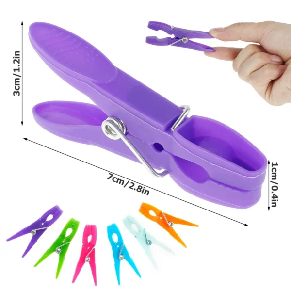 48Pcs Clothes Pegs for Washing Line Strong Grip Washing Pegs Clothespin Soft Plastic Clothes Clips Home Laundry Pegs Windproof - Image 4
