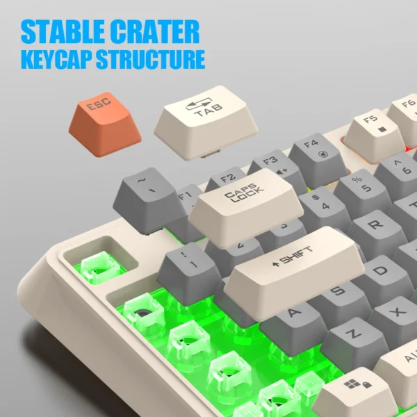 K82 Gaming Gaming Keyboard Glows Wired USB Desktop PC/Notebook Available 19-key punchless knob to adjust volume - Image 5