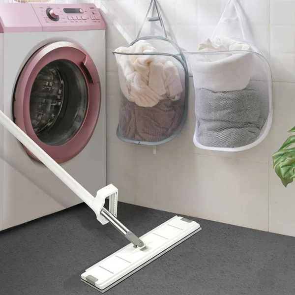Wall Hanging Dirty Clothes Storage Basket Bathroom Foldable Clothes Baskets Dirty Clothes Net Pocket Laundry Organzier Mesh Bag - Image 3