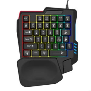 J78A Single Hand Use Mechanical Feel Game Keyboard Enhances Mobile Game Experience and Quick Responses Slip Proof