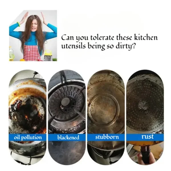Pan Bottom Cleaning Decontamination Agent Kitchen Blackening Scale Remover Home Polishing Oven Oil Stain Ware Cooktop Spray - Image 3