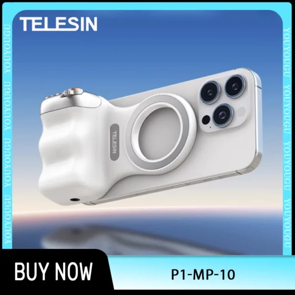 TELESIN P1-MP-10 Magnetic Phone Camera Shoot Hand Grips Phone Holders Shooting Aid Remote Control Handle for iPhone HUAWEI Phone
