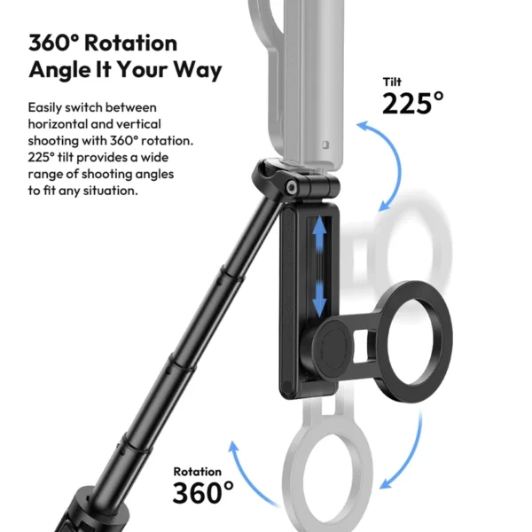 Ulanzi JJ03 Magnetic Phone Tripod Wireless Phone Grip Selfie Stick Desktop Tripod 360° Rotation Photography Livestreaming Vlog - Image 5