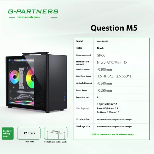 Question M5 M-ATX Portable Computer Case ITX Motherboard ATX/SFX Power Supply Support U3 Desktop MINI Small Chassis - Image 2